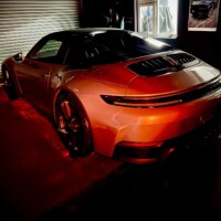 Porsche Targa Ceramic Coating under IR light
