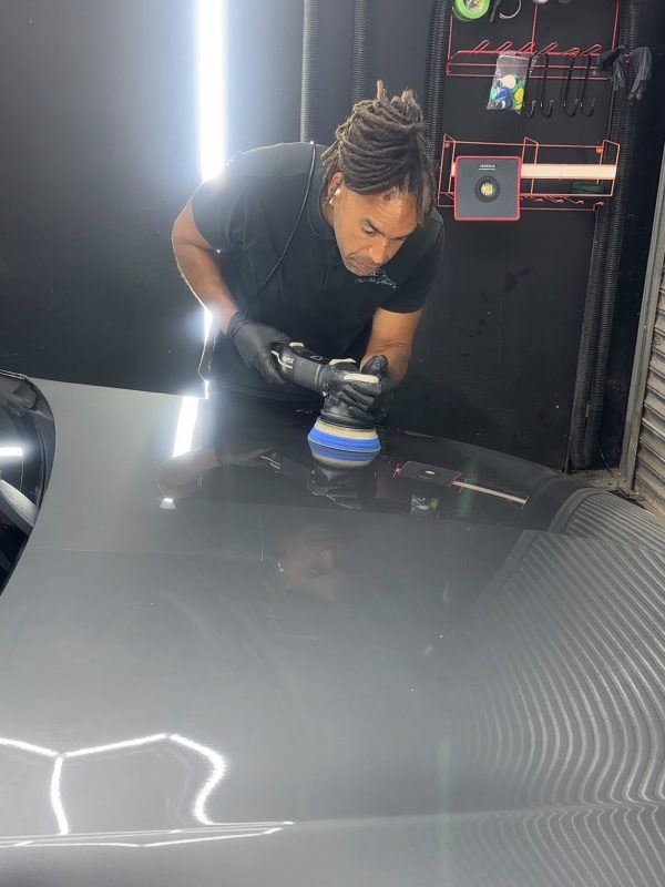 James, founder of Jay's Auto Detailing, at the Tattenhall studio